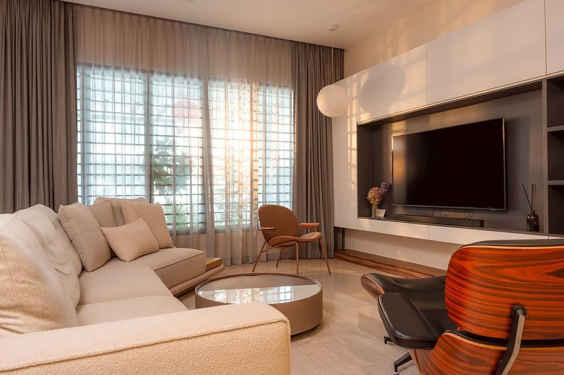 Airbnb furnished condo living room